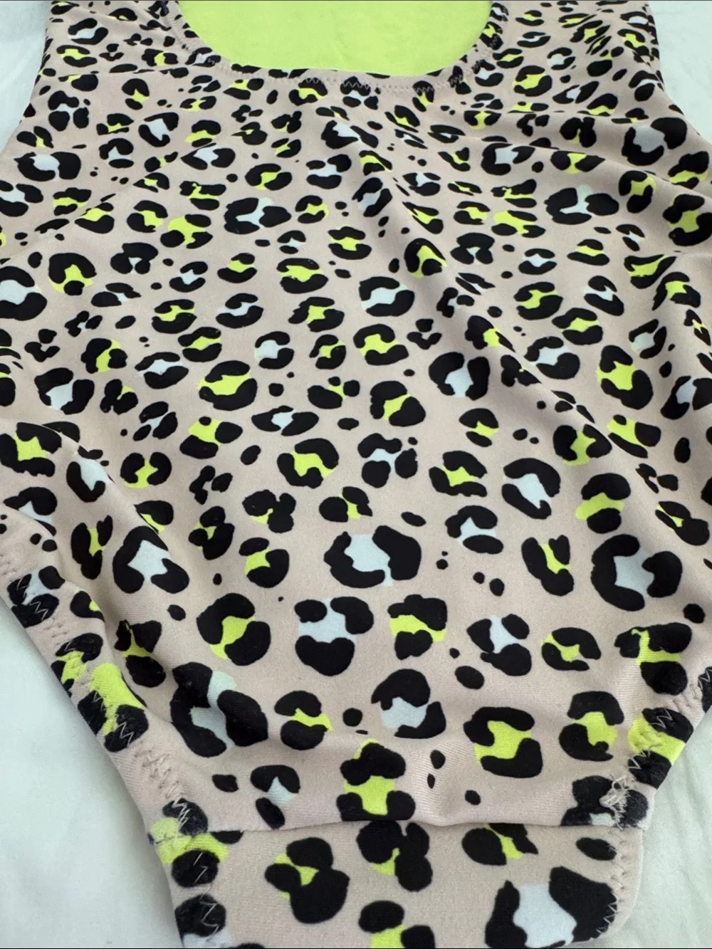 Neon Leopard Print One-Piece Swimsuit